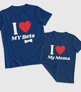 I love my Beta and Mummy Unisex Half Sleeve T-Shirts (Pack of 2)
